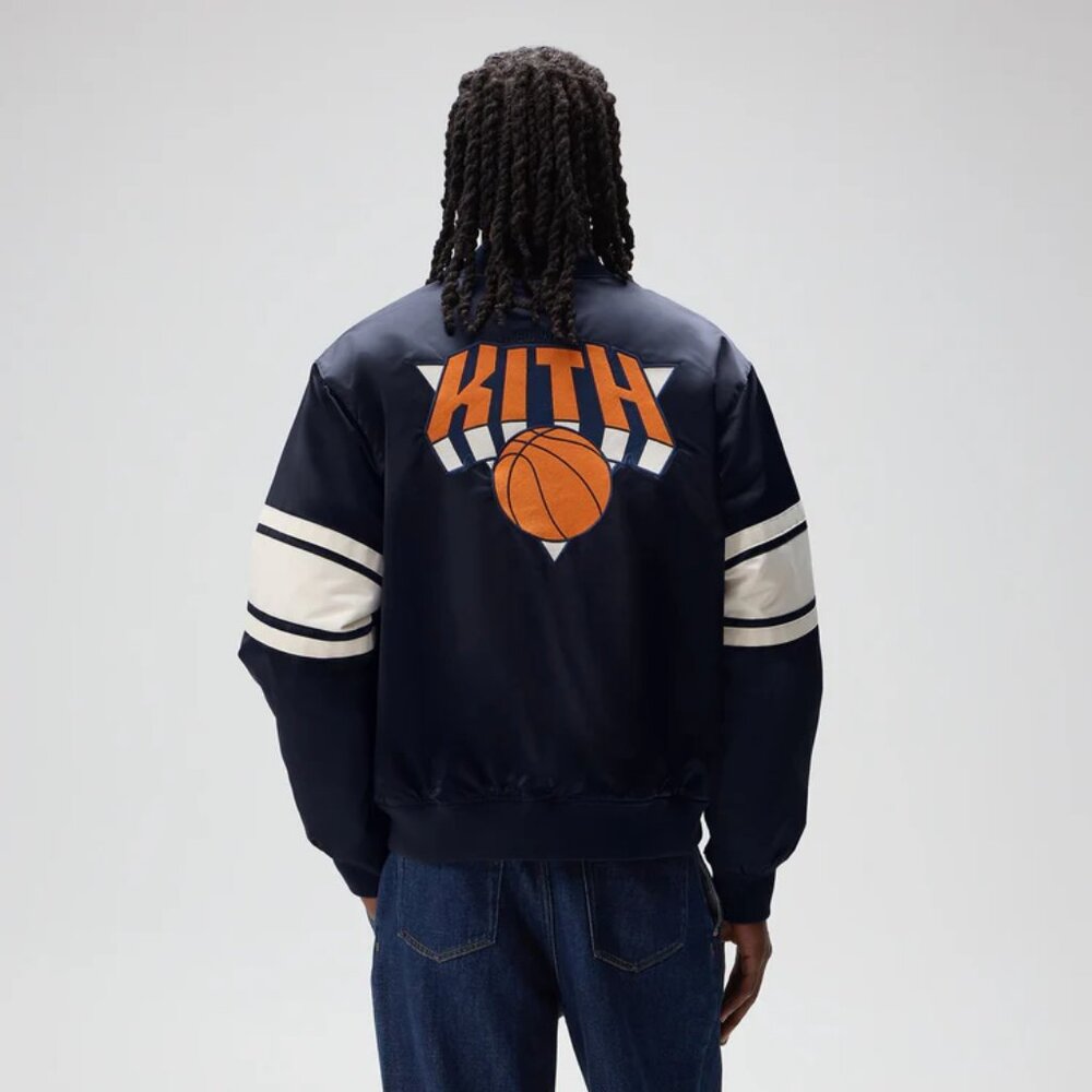 Kith for the New York Knicks Classic Satin Bomber Jacket - Picture 2 of 5